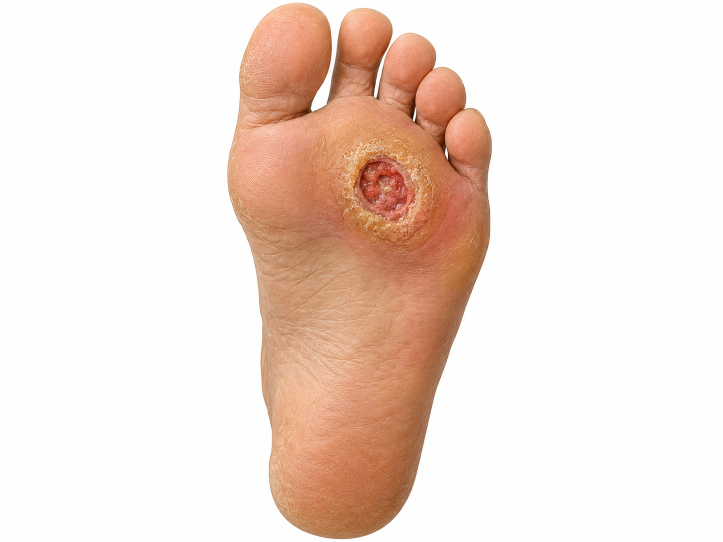 Chronic non-healing foot ulcer wound care